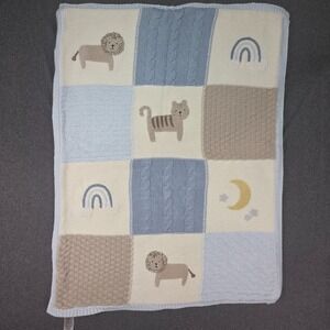 Pottery Barn Kids Heirloom Lion Baby Blanket 30" x‎ 40"